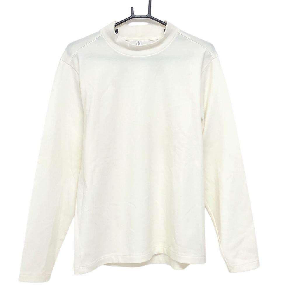 【超美品】ブリーフィング 長袖ハイネックシャツ 白 後シリコンロゴ TRAVEL  メンズ  ゴルフウェア 2023年モデル BRIEFING