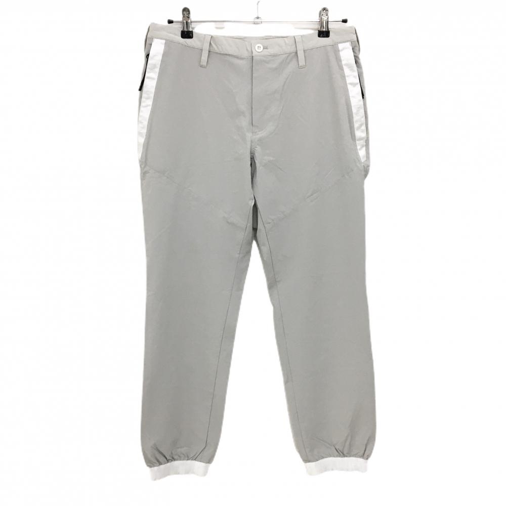 【超美品】ブリーフィング ジョガーパンツ ライトグレー×白 裾ロゴ ストレッチ メンズ M ゴルフウェア 2024年モデル BRIEFING