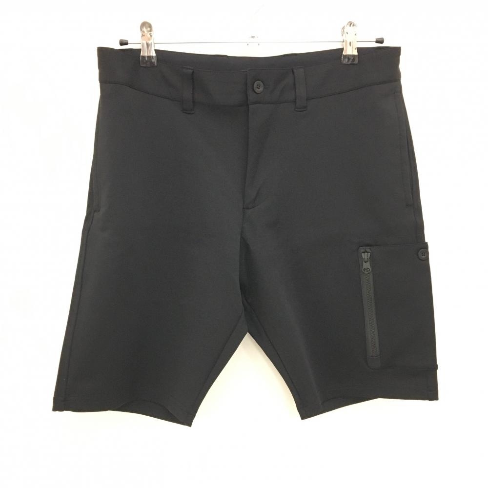 ブリーフィング ハーフパンツ 黒 後ろロゴ サイドポケット ストレッチ メンズ M ゴルフウェア 2024年モデル BRIEFING