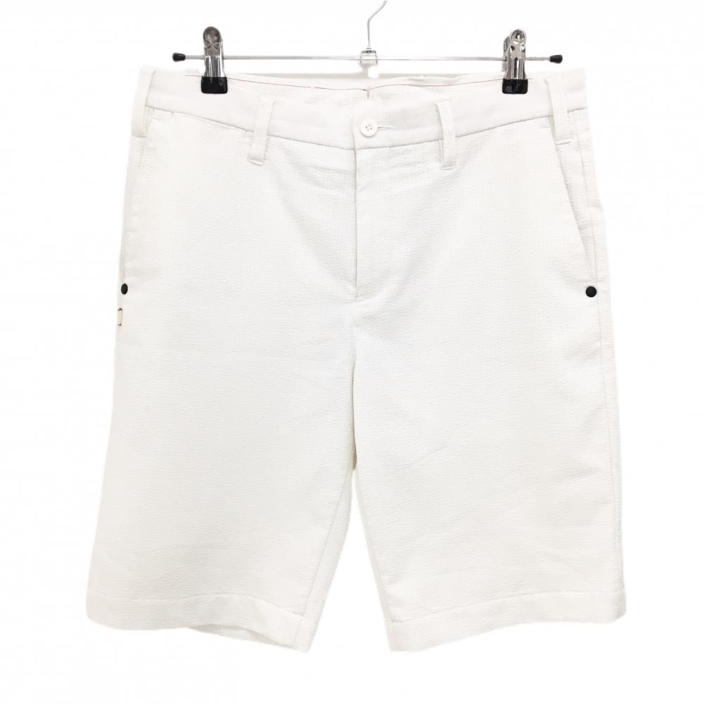 ブリーフィング ハーフパンツ 白 サッカー生地 ストレッチ  メンズ M ゴルフウェア 2023年モデル BRIEFING