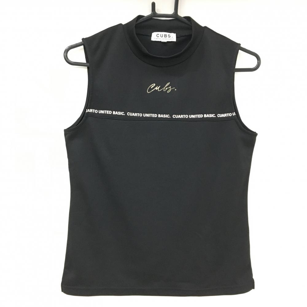 【超美品】クアルトユナイテッドベーシック ノースリーブハイネックシャツ レディース S ゴルフウェア CUARTO UNITED