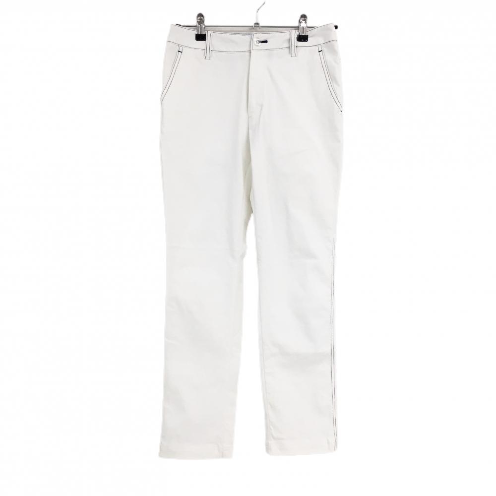 コルウィン パンツ 白×ネイビー ストレッチ 裏地付  レディース 7 ゴルフウェア Kolwin