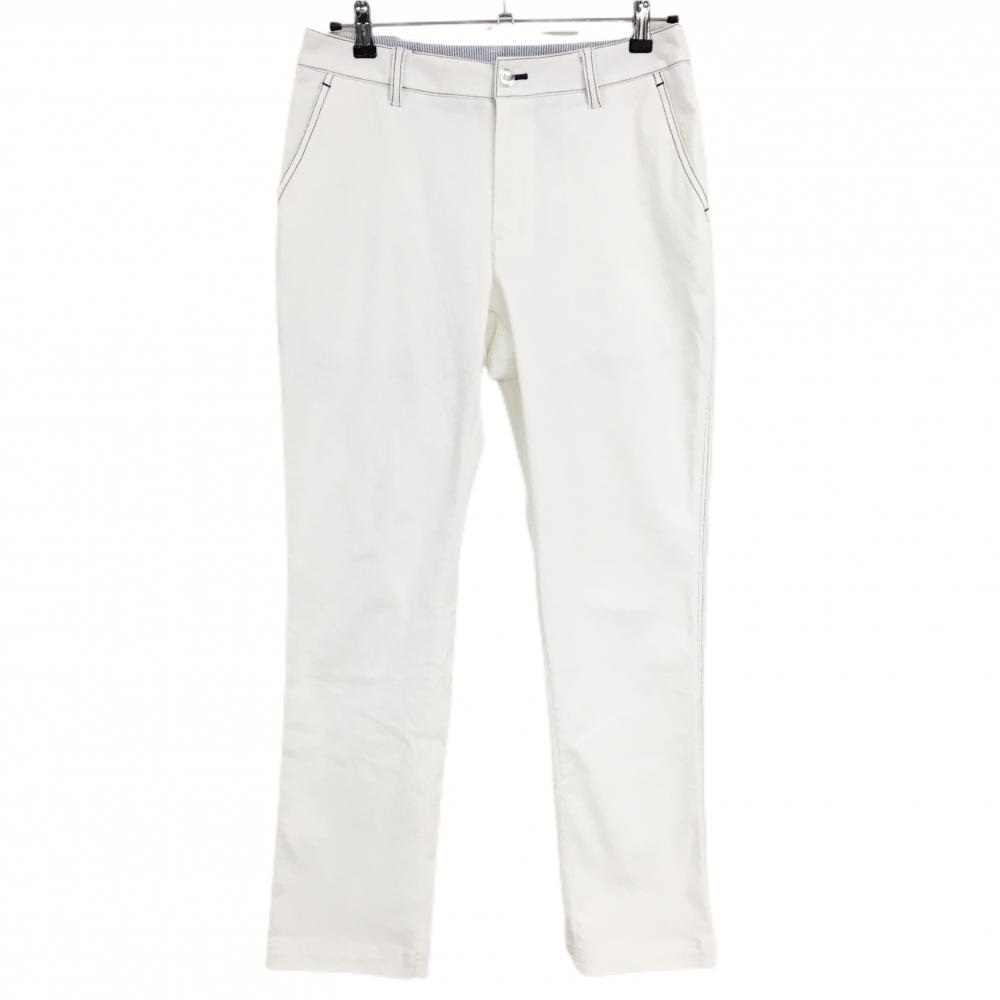 コルウィン パンツ 白 黒ステッチ 一部裏地あり ストレッチ レディース 11 ゴルフウェア Kolwin