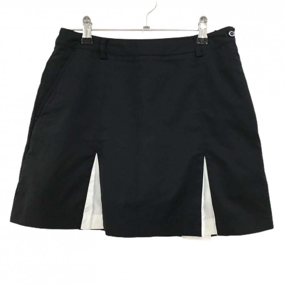 【美品】コルウィン スカート 黒×白 ポケット口ロゴ 内側インナーパンツ レディース 9 ゴルフウェア Kolwin