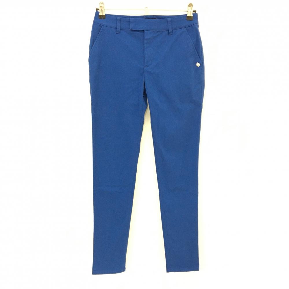 【超美品】セントアンドリュース パンツ ブルー ストレッチ バックロゴ刺しゅう レディース S ゴルフウェア St ANDREWS