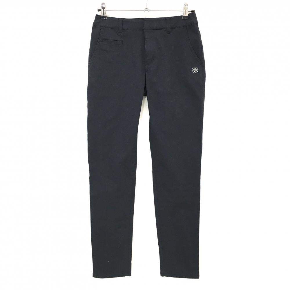 【美品】セントアンドリュース パンツ ネイビー ロゴ白 ストレッチ  レディース S ゴルフウェア St ANDREWS