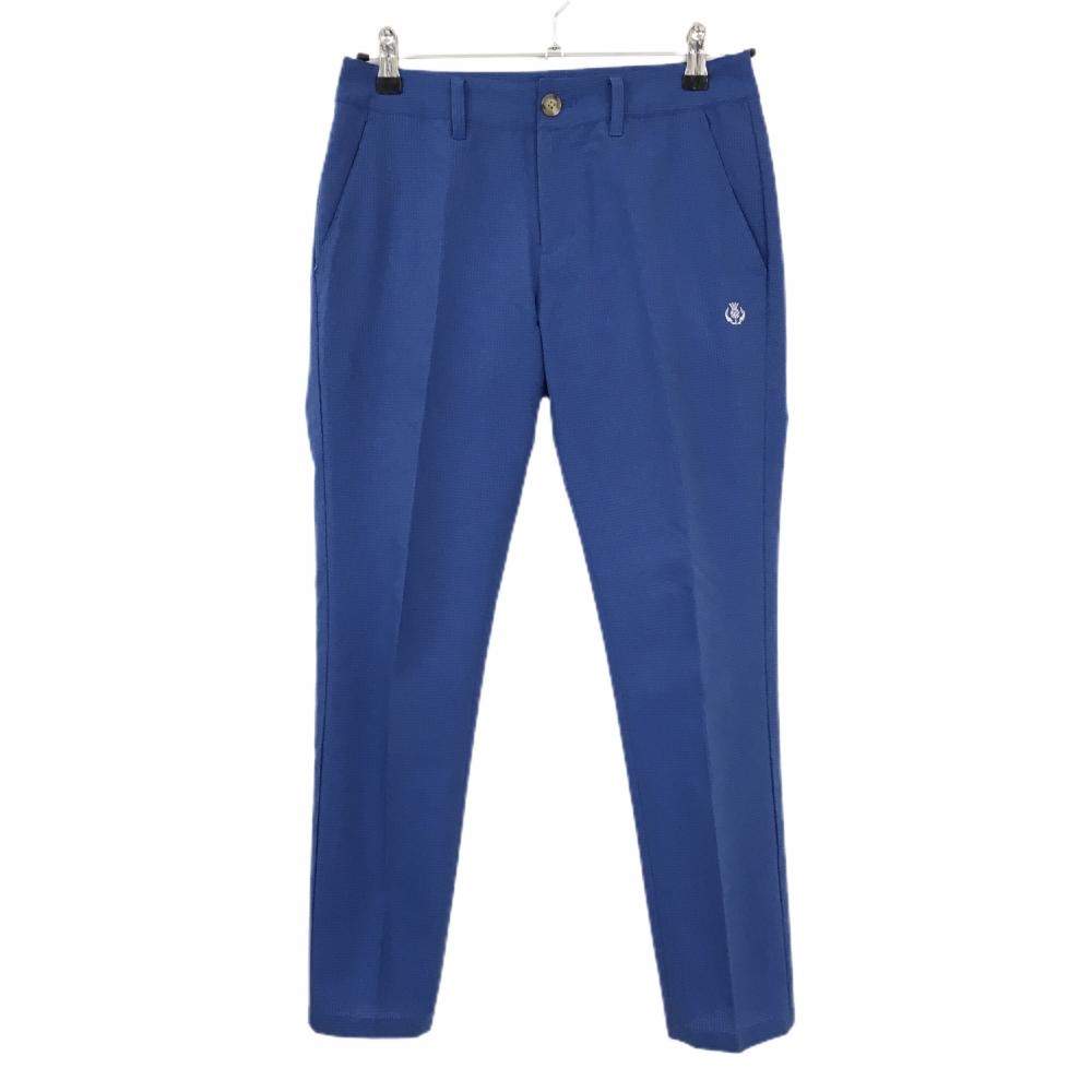セントアンドリュース パンツ ブルー  メッシュ調 後ろポケット口総柄  レディース S ゴルフウェア St ANDREWS