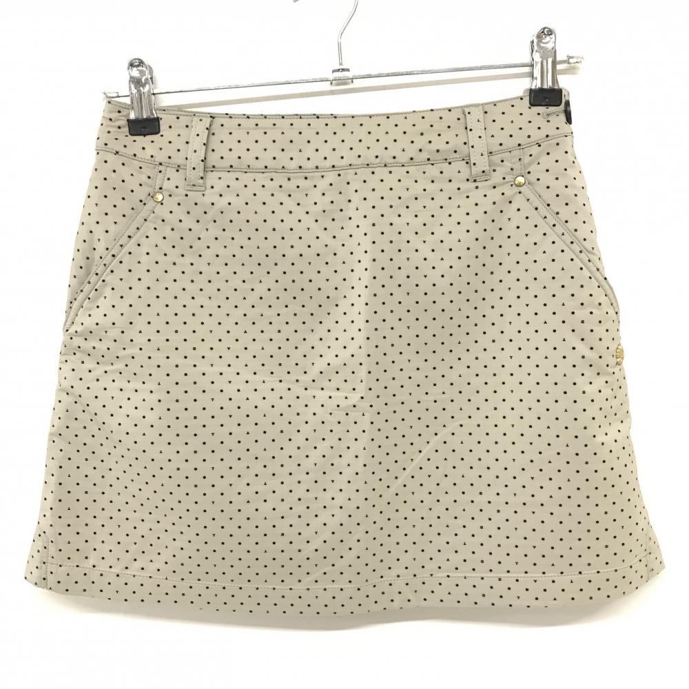【超美品】セントアンドリュース スカート ベージュ×黒 ピンドット ストレッチ  レディース SS ゴルフウェア 2024年モデル St ANDREWS