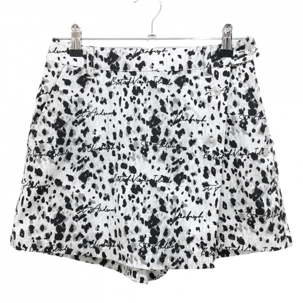 【超美品】セントアンドリュース キュロットスカート 白×黒 レオパード柄 レディース SS ゴルフウェア 2024年モデル St ANDREWS