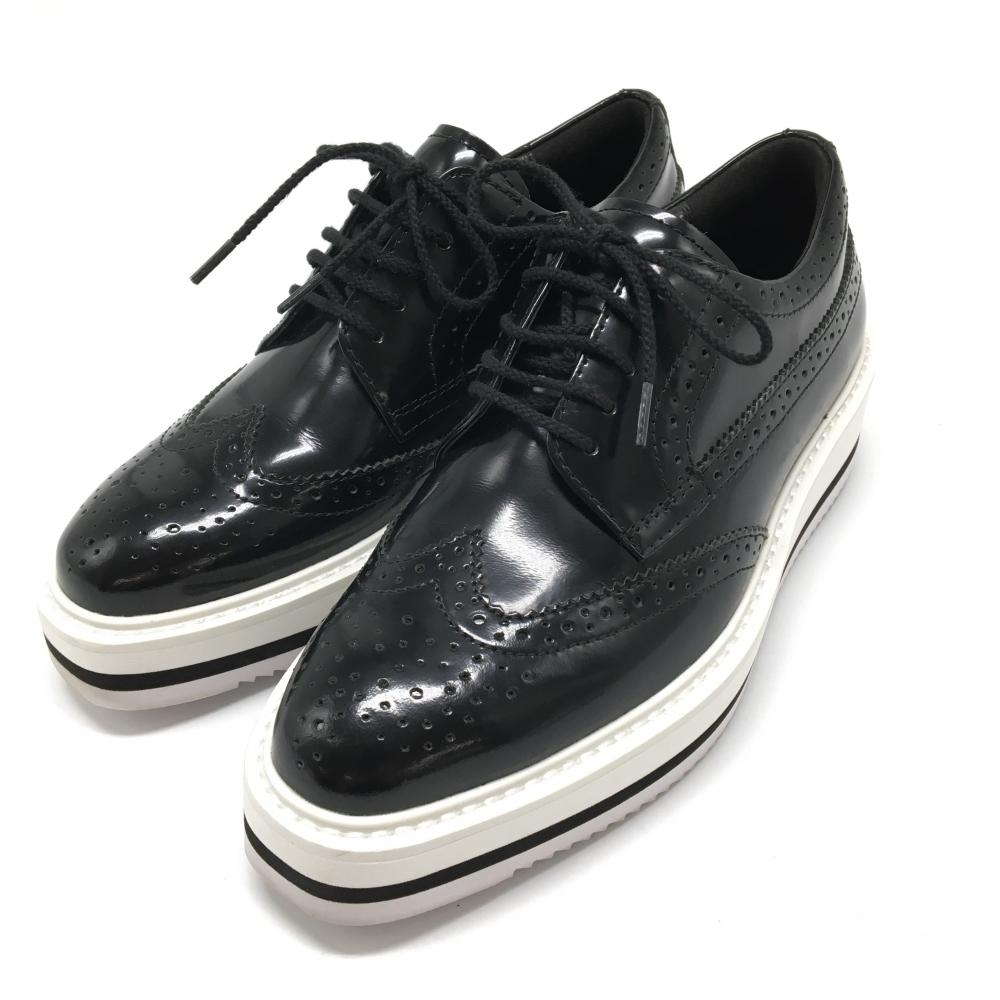 【超美品】セントアンドリュース ゴルフシューズ 黒×白 042-0992002 厚底  レディース SS(22.5～23.0相当） ゴルフウェア St ANDREWS