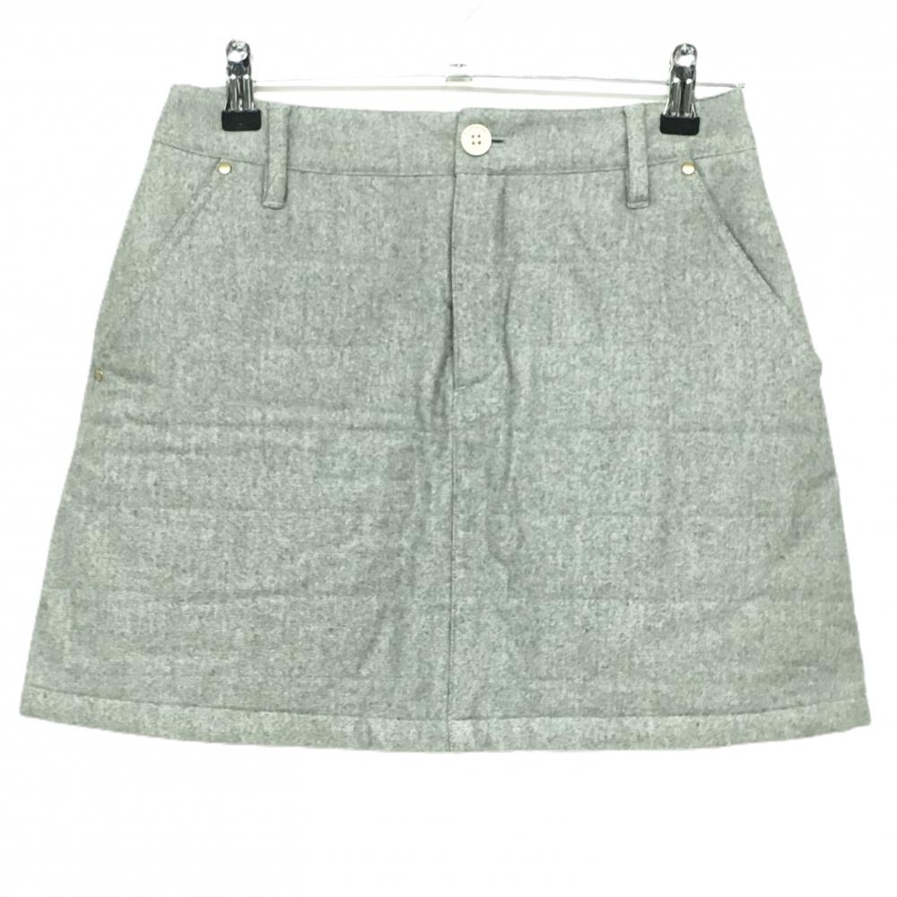 【超美品】セントアンドリュース 中綿スカート 杢グレー バックロゴ 裏微起毛 レディース S ゴルフウェア St ANDREWS