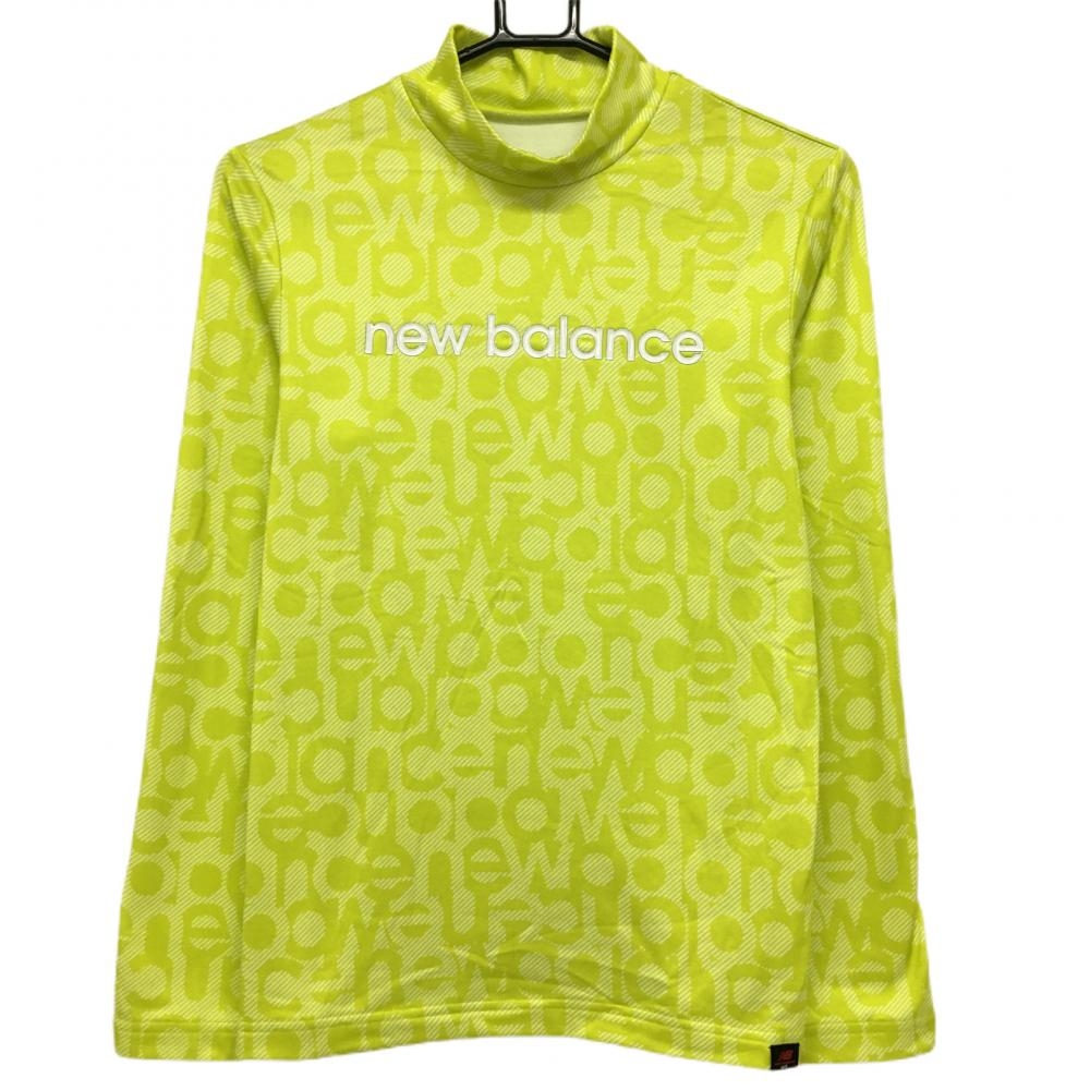 【超美品】ニューバランスゴルフ 長袖ハイネックシャツ ライトグリーン×白   レディース 2(L) ゴルフウェア 2022年モデル New Balance