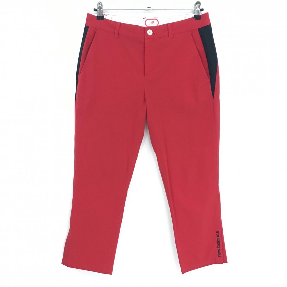 ニューバランスゴルフ パンツ レッド×黒 後ろジップポケット レディース 2(L) ゴルフウェア New Balance