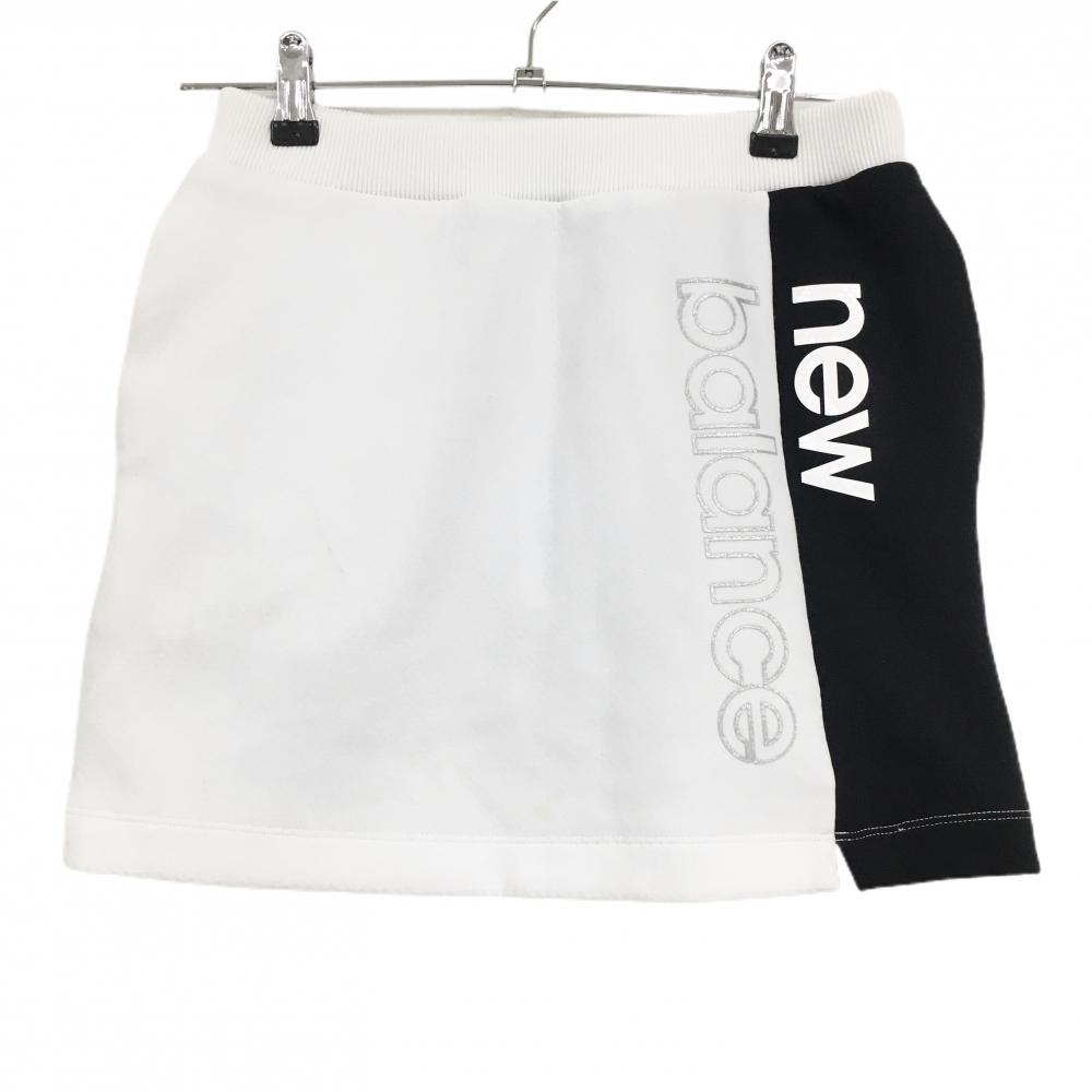 ニューバランスゴルフ スカート 白×黒 ロゴラメ入り レディース 0(S) ゴルフウェア New Balance