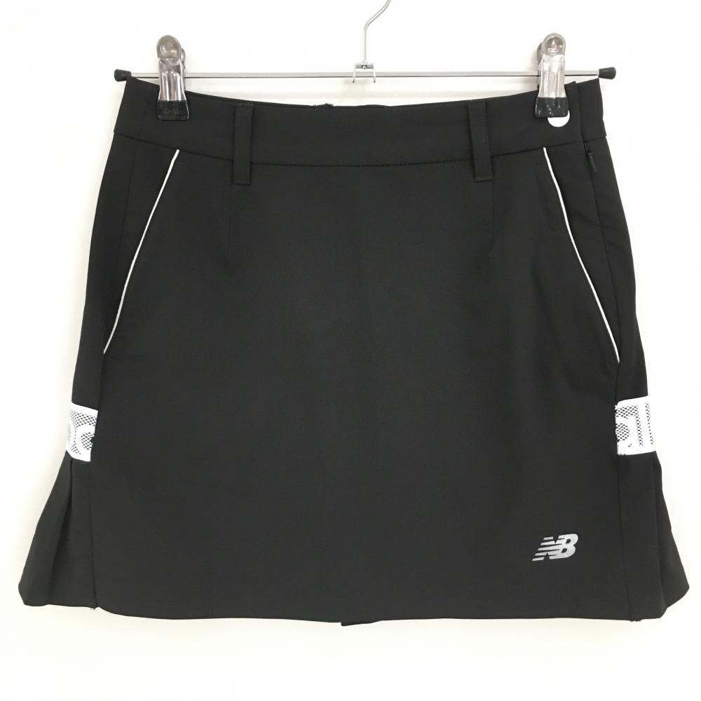 【美品】ニューバランスゴルフ スカート 黒 後ろプリーツ  レディース 00(XS) ゴルフウェア 2023年モデル New Balance