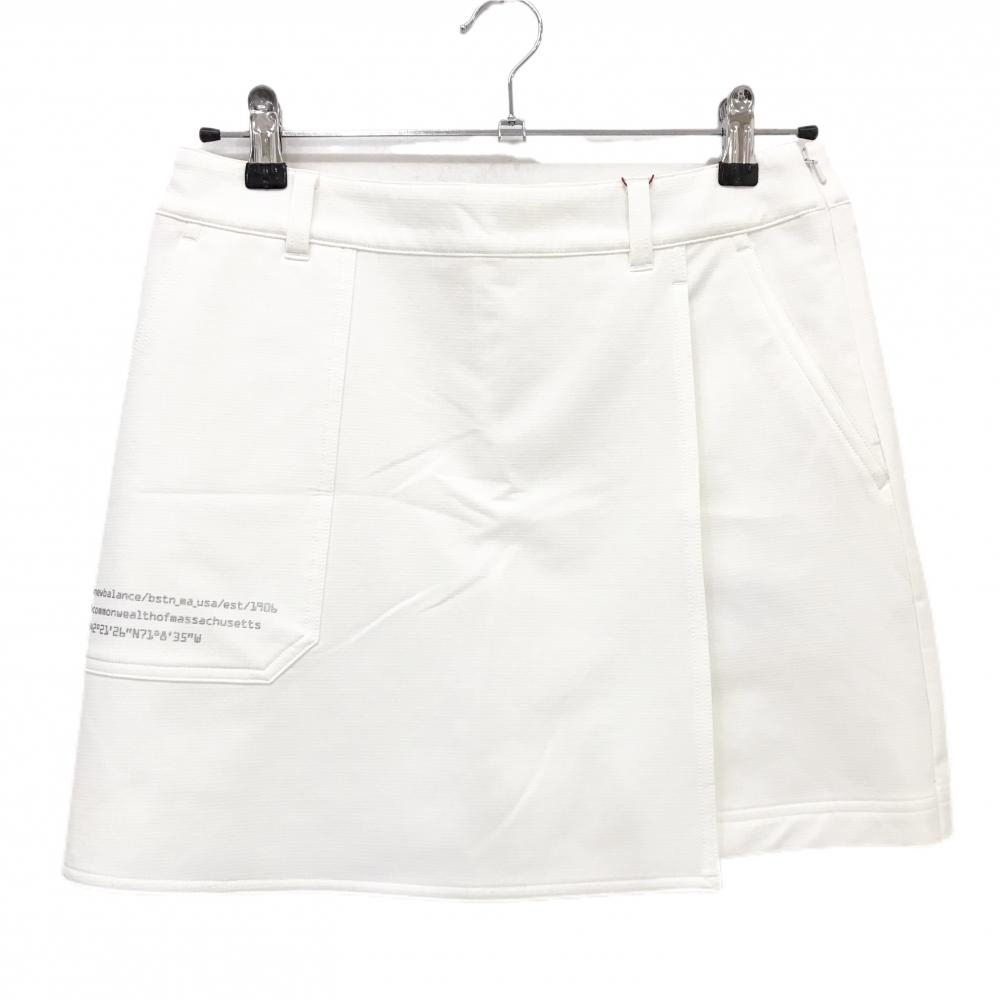 【新品】ニューバランスゴルフ スカート 白系 格子織生地 ストレッチ レディース 1(M) ゴルフウェア New Balance