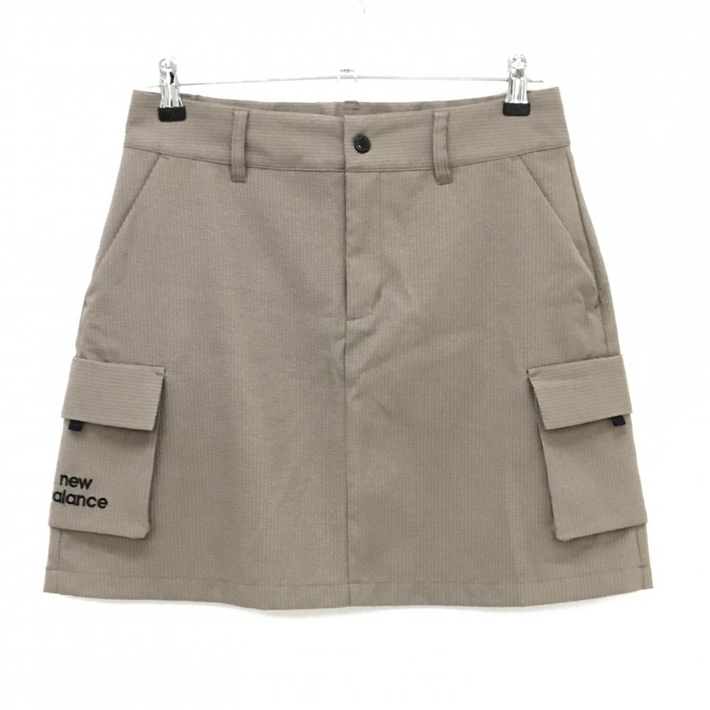 【超美品】ニューバランスゴルフ カーゴスカート ブラウン サッカー生地 レディース 2(L) ゴルフウェア 2025年モデル New Balance