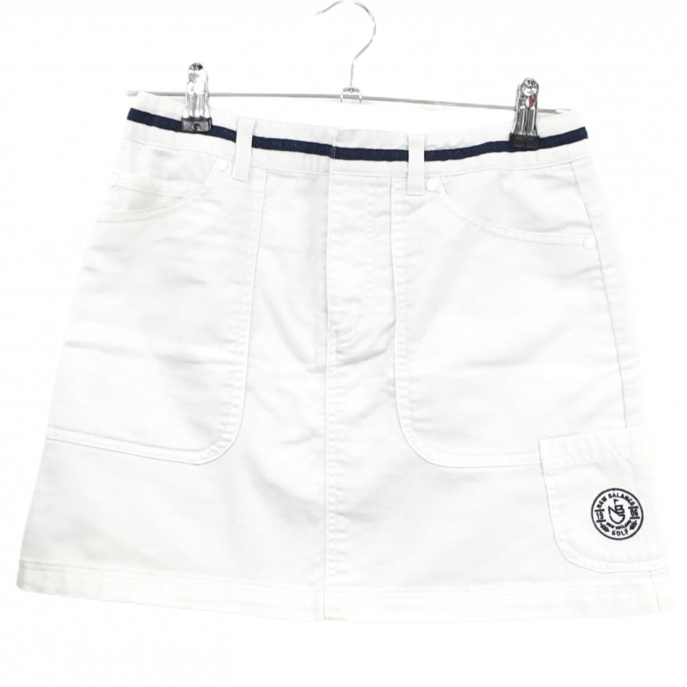 ニューバランス スカート 白×ネイビー  レディース 0(S) ゴルフウェア New Balance