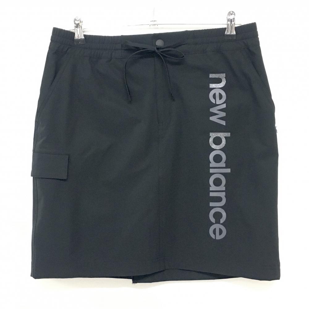 【新品】ニューバランスゴルフ スカート 黒 ストレッチ ウエストゴム  レディース 3(XL) ゴルフウェア 2025年モデル New Balance