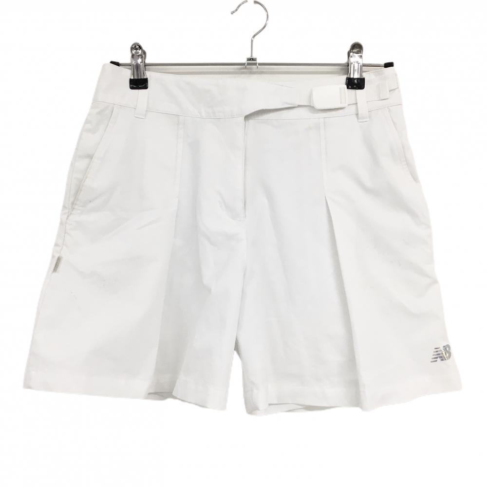 ニューバランスゴルフ キュロットスカート 白 ベルト付 裏地メッシュ  レディース 1(M) ゴルフウェア New Balance