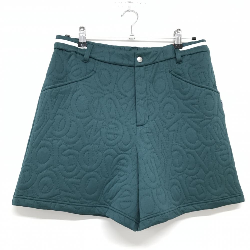 【新品】ニューバランスゴルフ キュロットスカート グリーン ロゴ地模様 レディース 3(XL) ゴルフウェア 2025年モデル New Balance