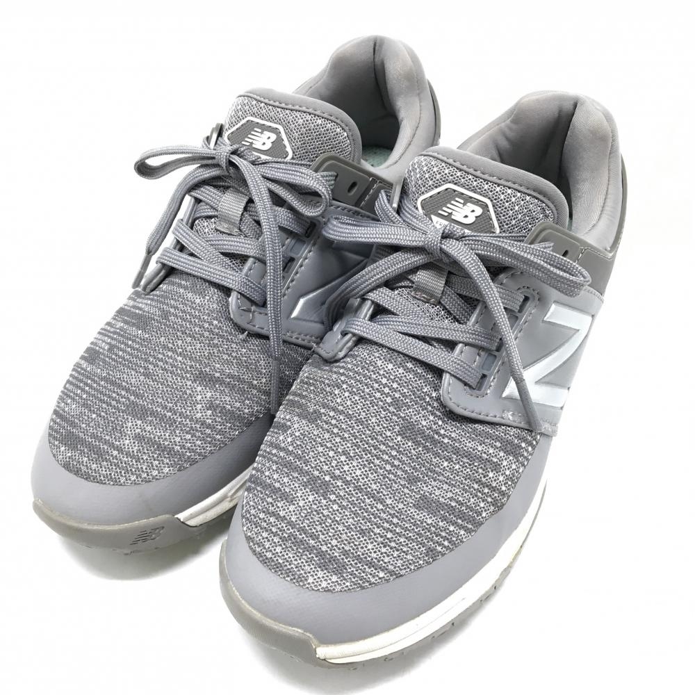 【美品】ニューバランス ゴルフシューズ 杢グレー WG4100GR スパイクレス  レディース 23.0 ゴルフウェア New Balance