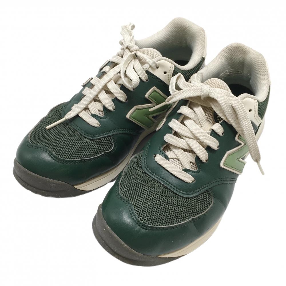 ニューバランス ゴルフシューズ ダークグリーン×白 UGS574G3 スパイクレス レディース 24.5 ゴルフウェア New Balance