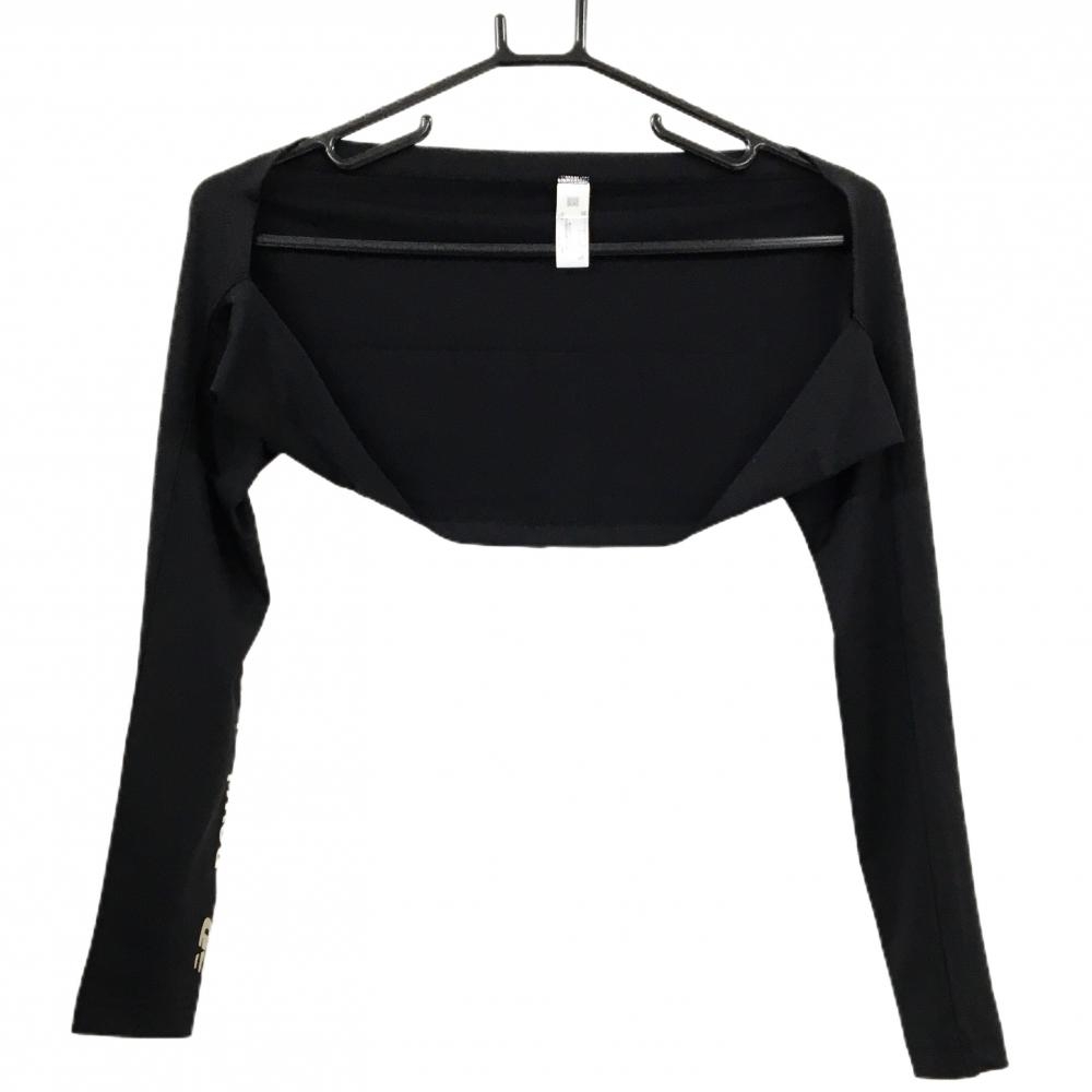 【超美品】ニューバランス アームカバー 黒×ゴールド 接触冷感 吸水速乾シュラッグ レディース FR ゴルフウェア 2024年モデル New Balance