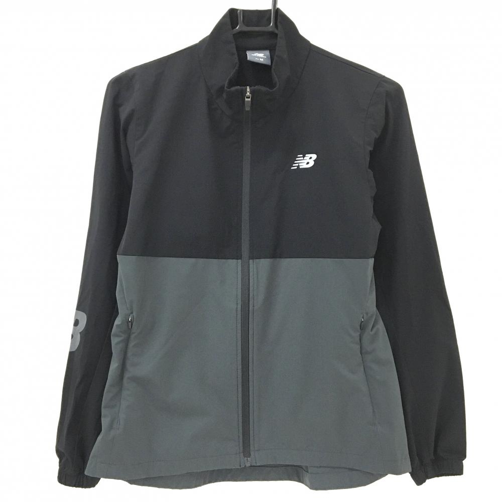 【超美品】ニューバランス ジャケット 黒×グレー バイカラー ストレッチ レディース M ゴルフウェア New Balance
