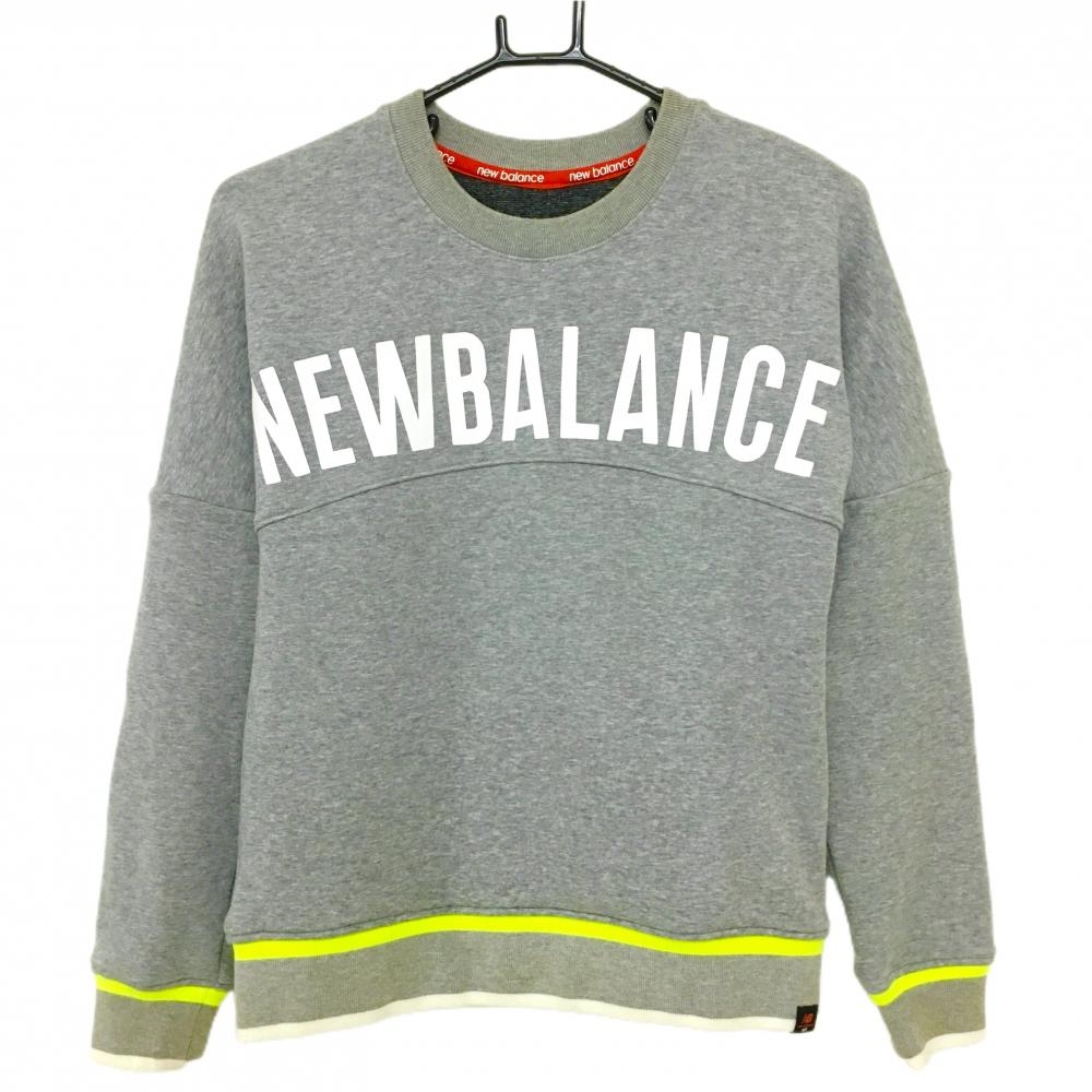 ニューバランスゴルフ トレーナー グレー×白 裏微起毛 レディース 0(S) ゴルフウェア New Balance