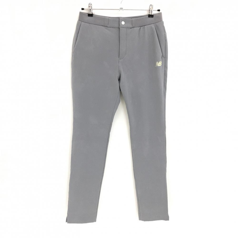 【新品】ニューバランスゴルフ パンツ グレー ドット地模様 裏微起毛 レディース 2(L) ゴルフウェア New Balance