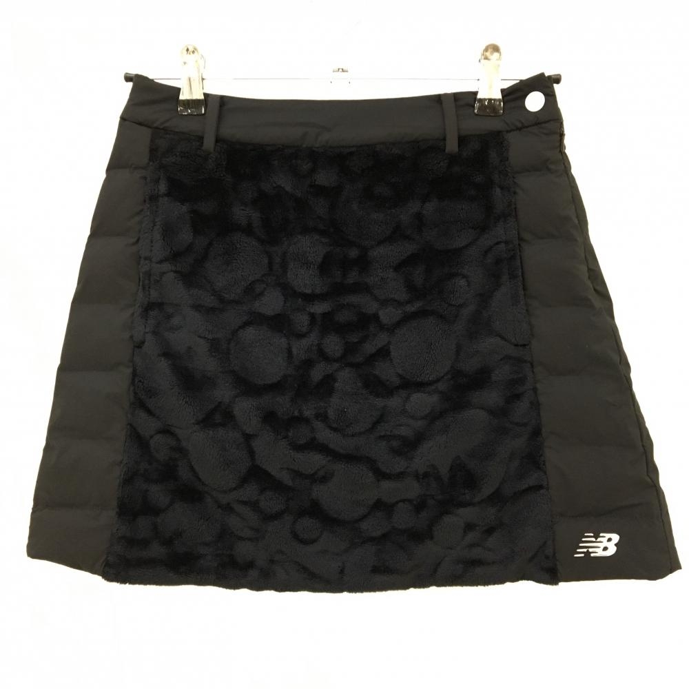 【超美品】ニューバランス 中綿スカート 黒 フロントボア  レディース 00(XS) ゴルフウェア New Balance