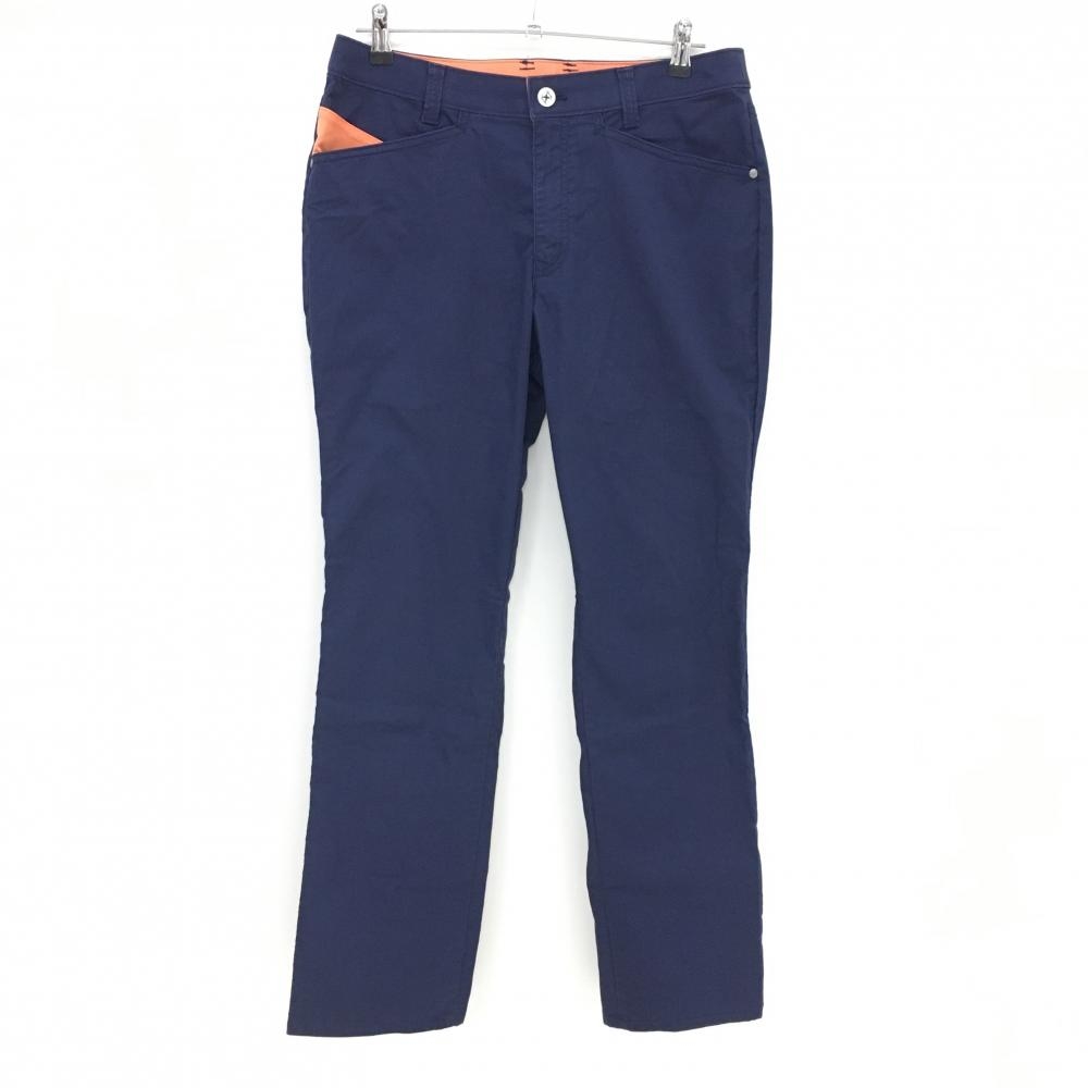 パラディーゾ パンツ ネイビー×オレンジ 無地 レディース 3L ゴルフウェア 大きいサイズ Paradiso