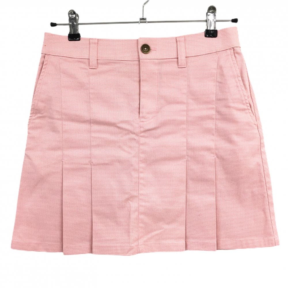 【超美品】パラディーゾ スカート ピンク 地模様 裾プリーツ  レディース M ゴルフウェア Paradiso