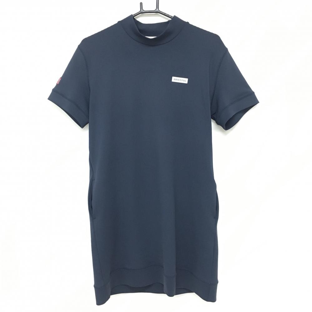 【超美品】ブリーフィング ワンピース ネイビー 背面エンボスロゴ ストレッチ レディース M ゴルフウェア 2023年モデル BRIEFING