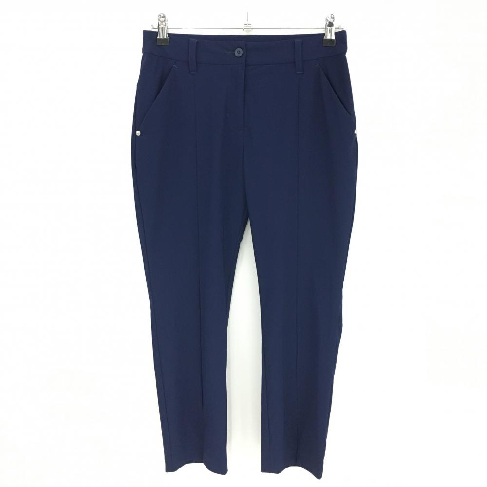 【超美品】ブリーフィング ストレッチパンツ ネイビー ナイロン混 無地 レディース S ゴルフウェア BRIEFING
