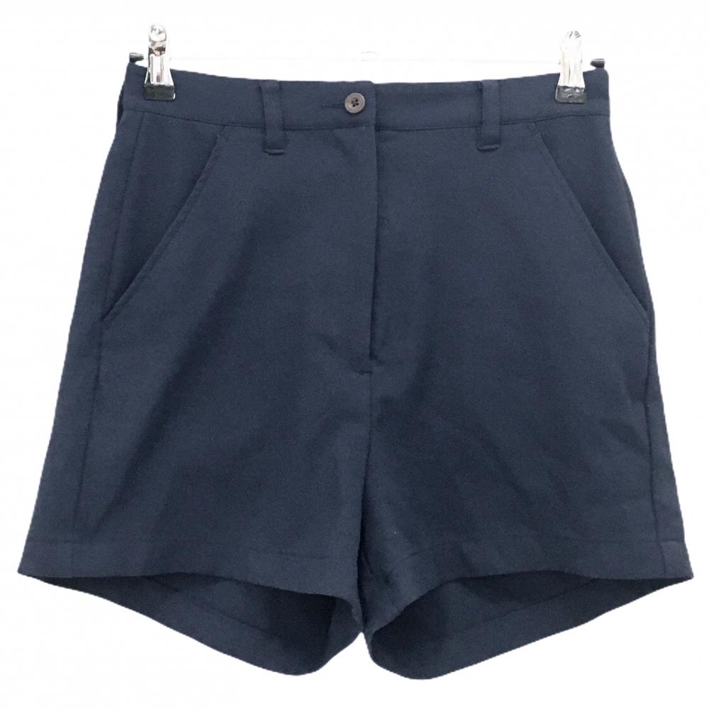 【美品】ブリーフィング ショートパンツ ネイビー ウエスト一部ゴム ストレッチ  レディース M ゴルフウェア BRIEFING