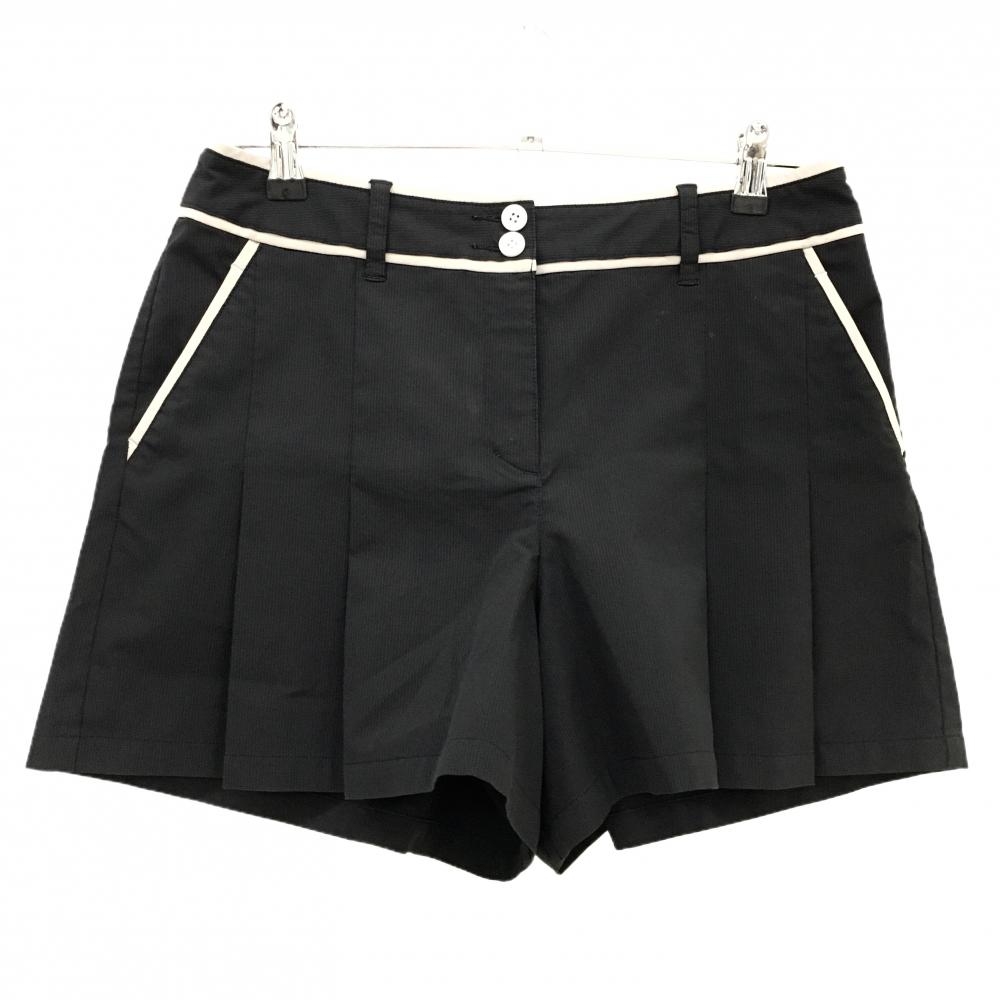 【超美品】ブリーフィング ハーフパンツ 黒 前面プリーツ ストレッチ  レディース L ゴルフウェア 2025年モデル BRIEFING