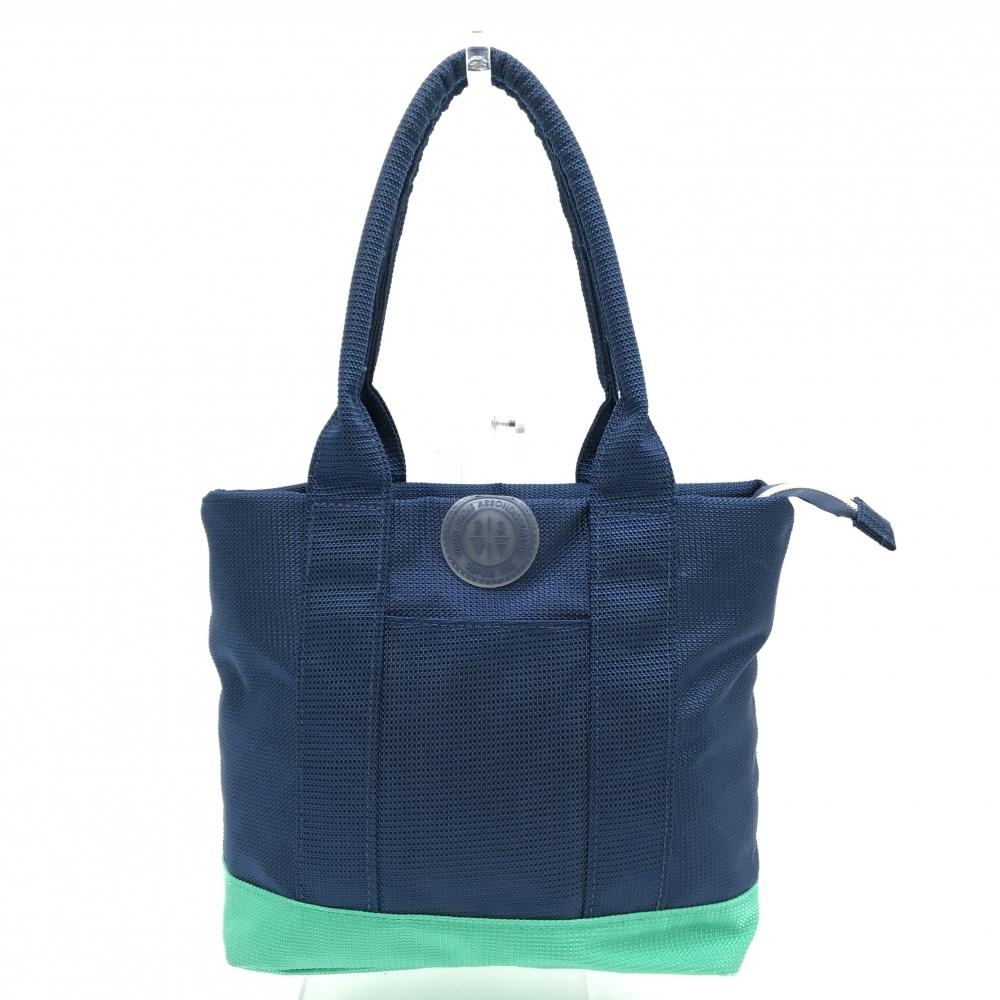 23区ゴルフ カートバッグ ネイビー×グリーン ペットボトル収納可 ゴルフ 23区