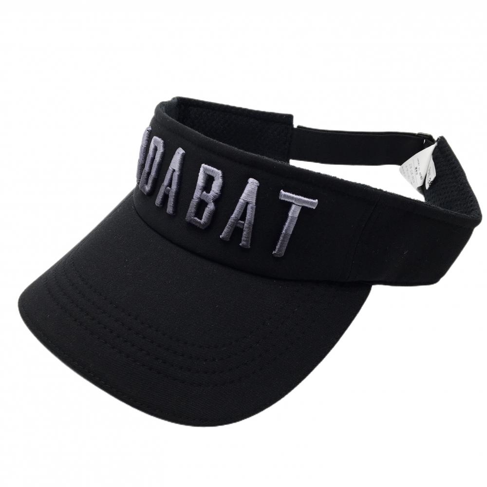 【超美品】アダバット サンバイザー 黒×グレー ポケッタブル  ゴルフウェア adabat