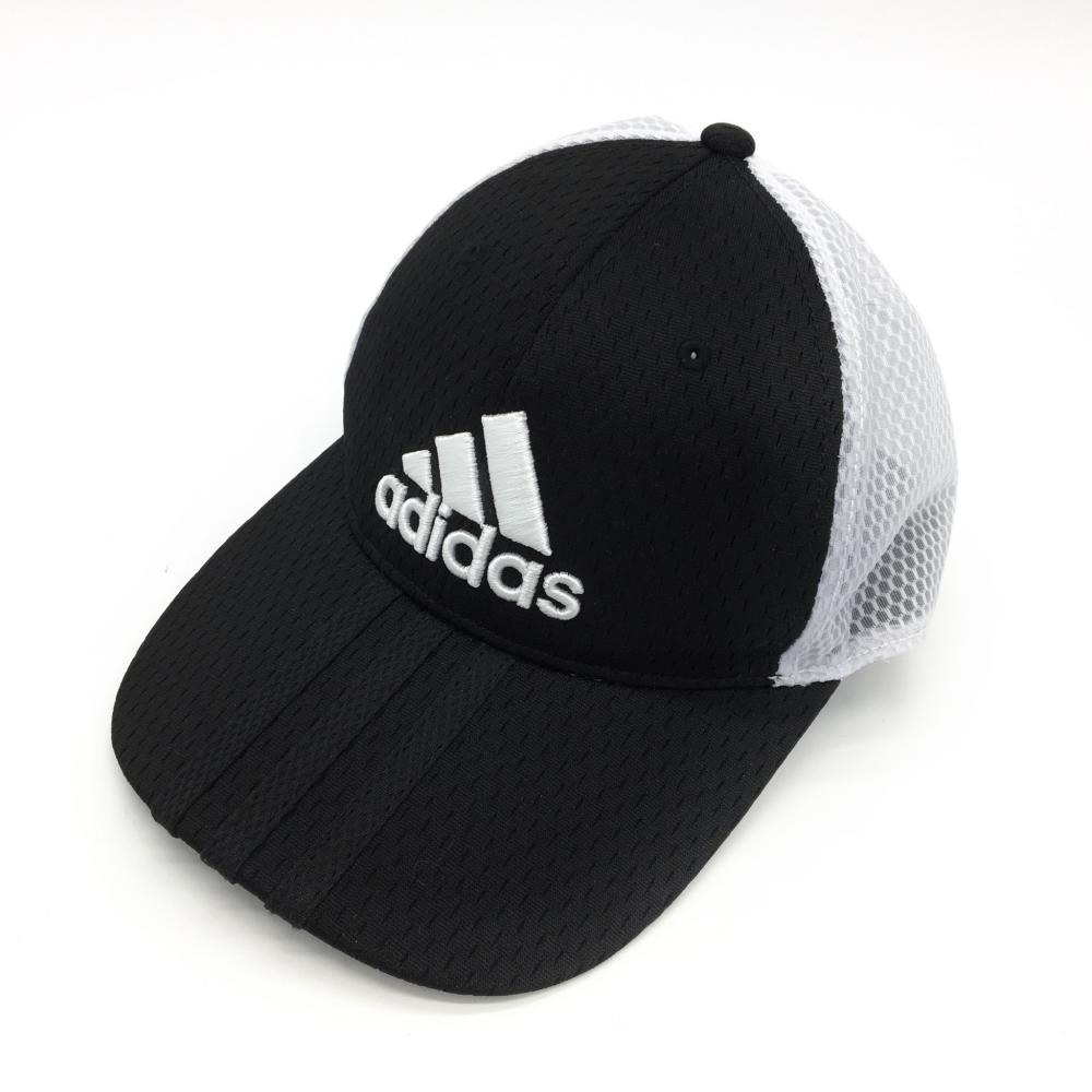 超美品 Adidas アディダス メッシュキャップ 黒 白 3ライン フリー 57cm 59cm ゴルフウェア 中古ゴルフウェア通販サイトreonard レオナード