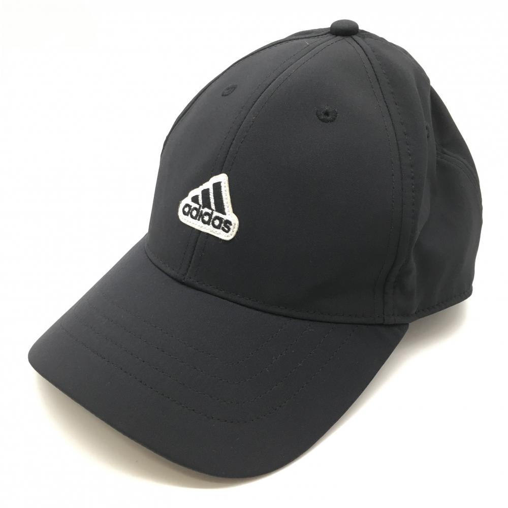 【超美品】アディダスゴルフ キャップ 黒 ロゴ OSFW(54-57cm)フリーサイズ ゴルフウェア adidas