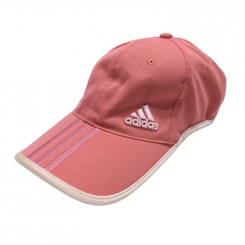 アディダス キャップ ピンク 3ライン ロゴ刺しゅう  フリー(56-58cm)  ゴルフウェア adidas