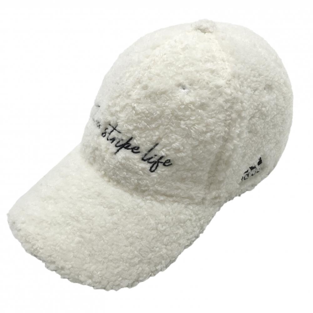 アディダス ボアキャップ 白 ロゴ刺しゅう OSFX(54-57cm)フリーサイズ  ゴルフウェア adidas