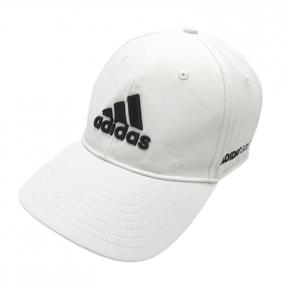 アディダス キャップ 白×ダークネイビー 立体ロゴ刺しゅう フリーサイズ(57-60cm)  ゴルフウェア adidas