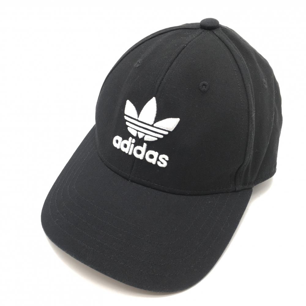 【美品】アディダス キャップ 黒×白 立体ロゴ   ゴルフウェア 2023年モデル adidas