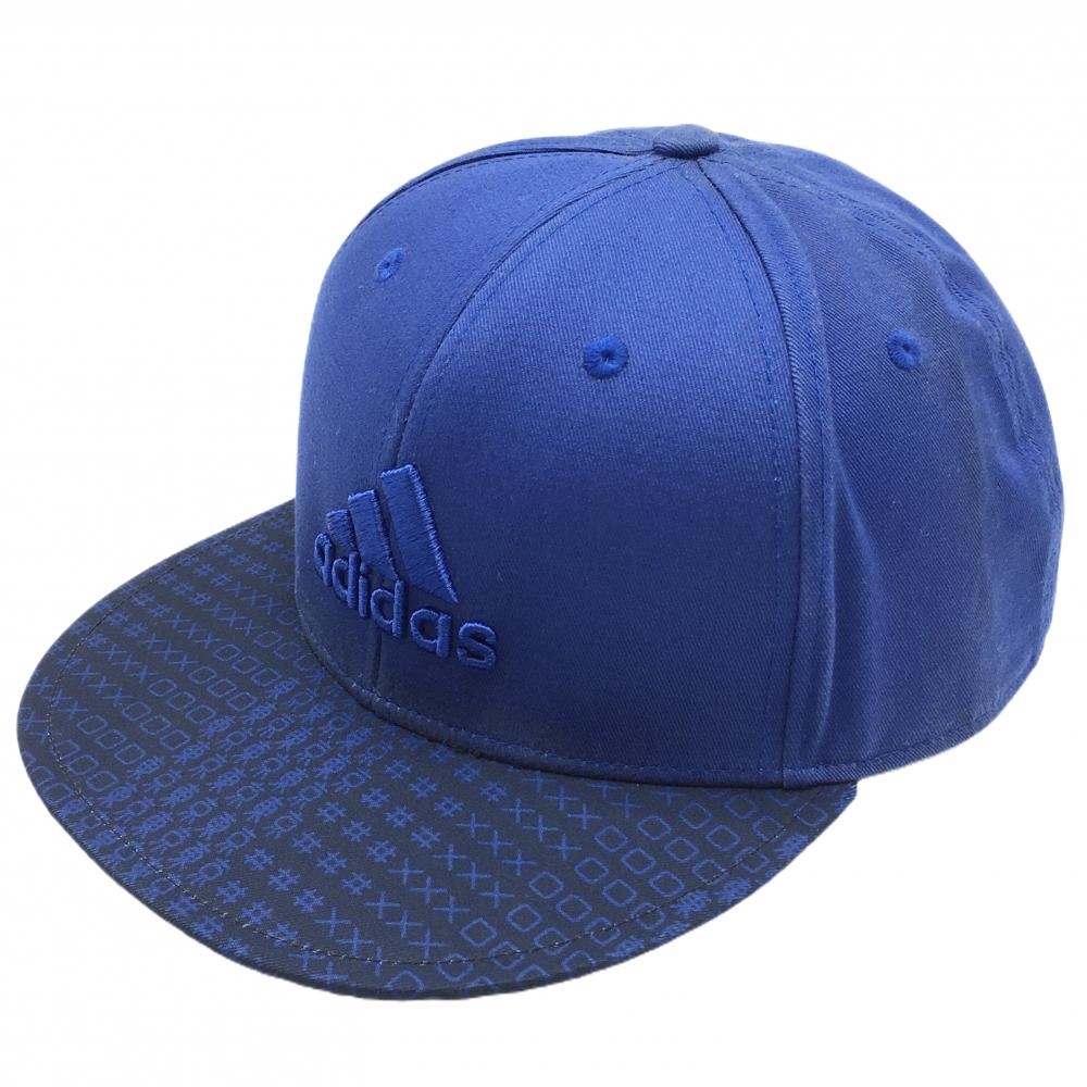 アディダス キャップ ネイビー×ダークネイビー つば総柄  フリーサイズ(57-60㎝)   ゴルフウェア adidas