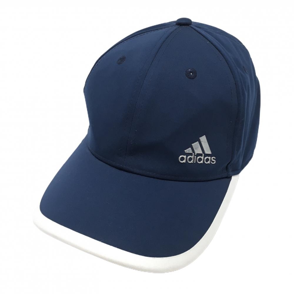 アディダス キャップ ネイビー×白 立体ロゴ  OSFW(54-57cm)フリーサイズ   ゴルフウェア adidas