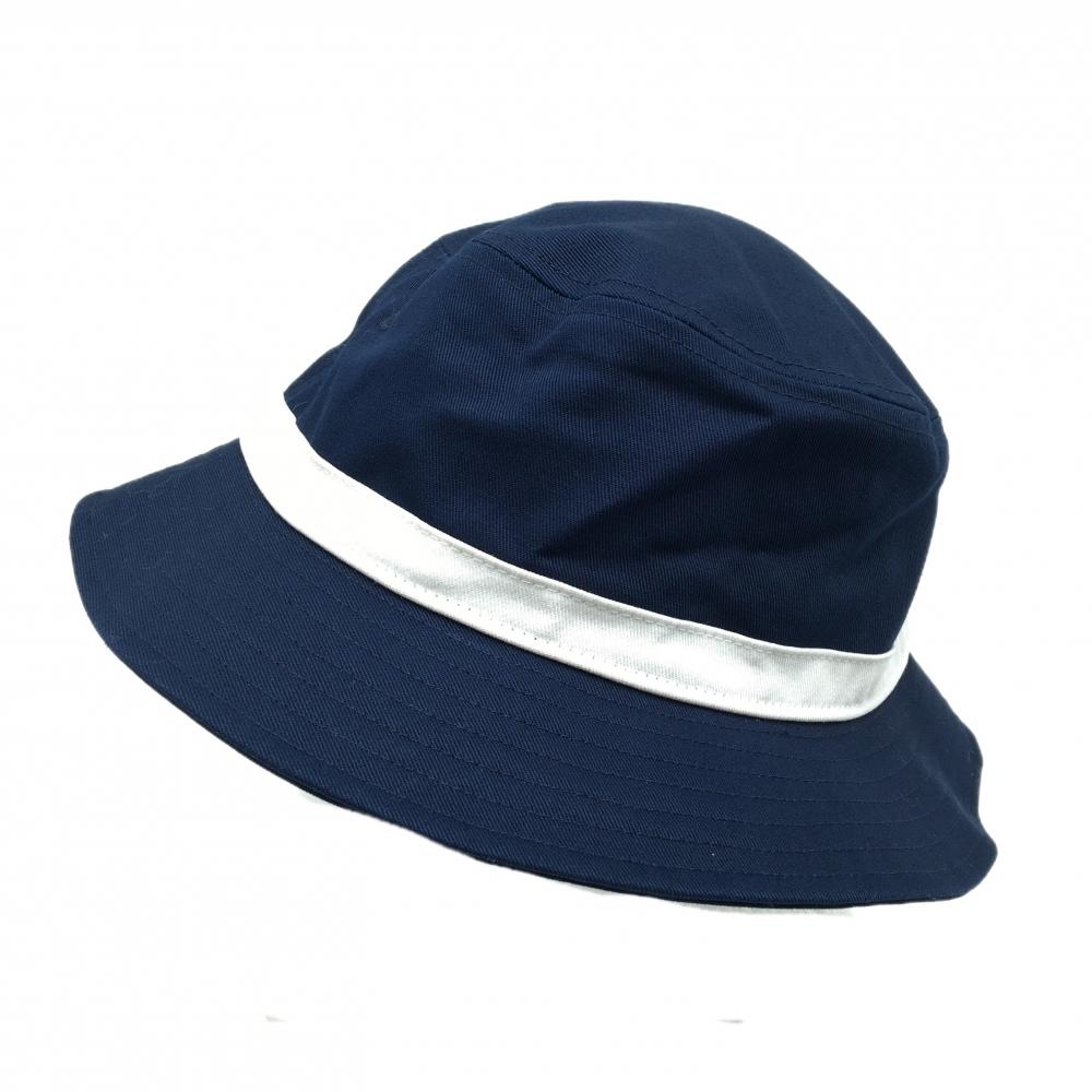 【超美品】アディダス×クラブハウス バケットハット ネイビー×白 綿100％ OSFX（57-60cm）フリーサイズ   ゴルフウェア adidas