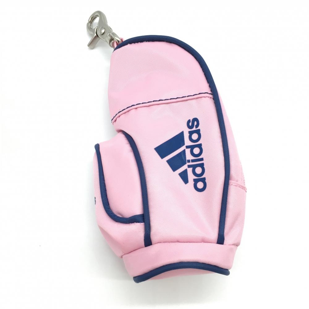 【超美品】アディダス ボールケース ピンク×ネイビー キャディバッグ型ゴルフ adidas